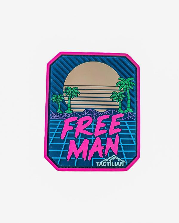 free man retro pvc patch miami tactilian