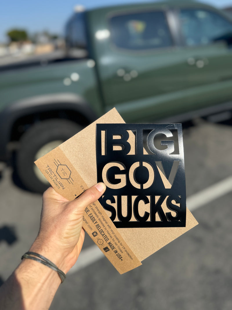 Big Gov Sucks Vehicle Magnet