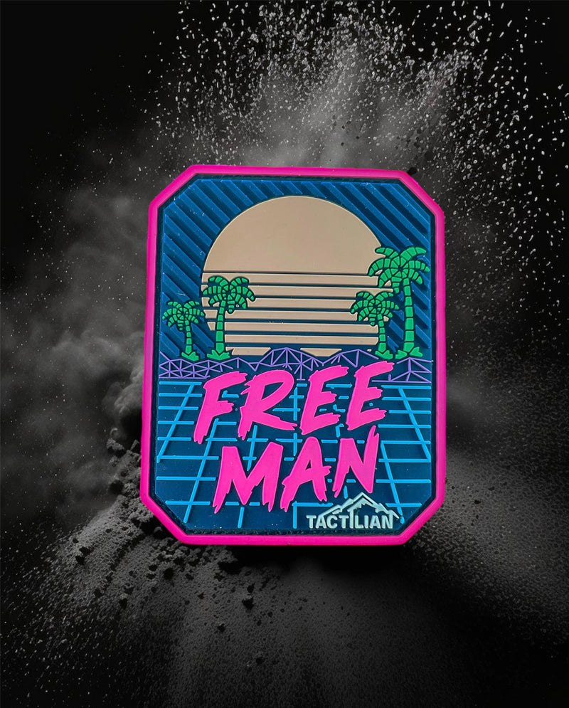 Free Man Retro Miami PVC Patch