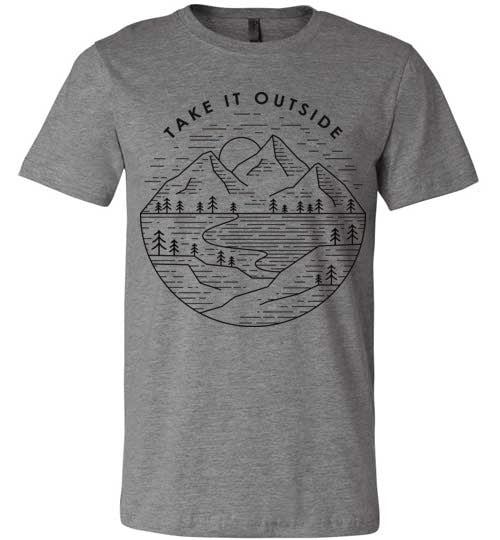 Take It Outside Unisex T-Shirt (Black design)
