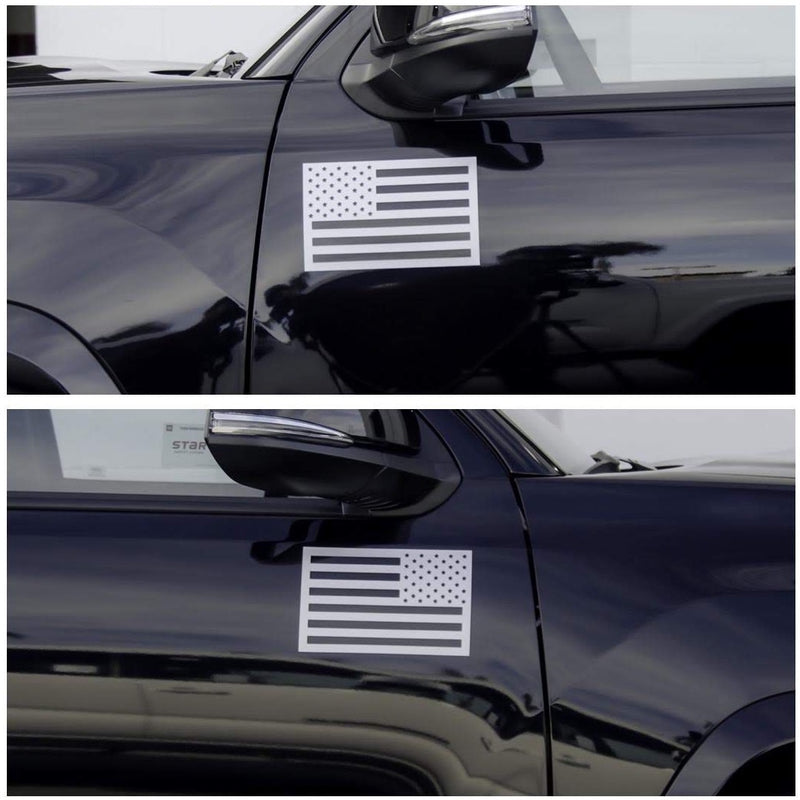 American Flag Magnets - Metallic Grey