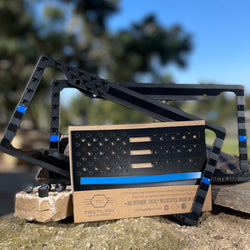 Blue Line Support Thin Blue Line Licence Plate Frame Set Support Bundle