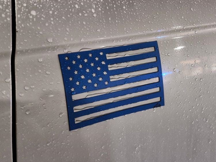 American Flag Magnets - LEO SUPPORT BLUE