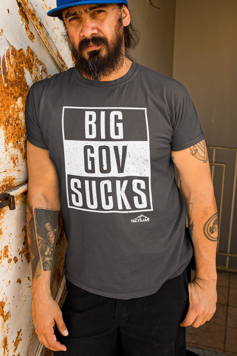 big gov sucks government tactilian t-shirt shirt
