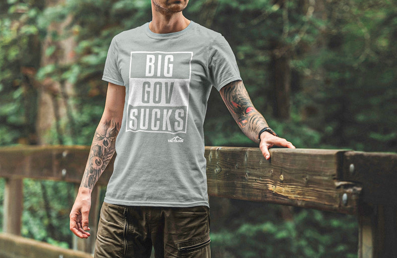 big gov sucks government tactilian t-shirt shirt patriotic