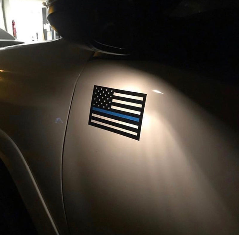 Law Enforcement - Car Coaster - Thin Blue Line USA Individual